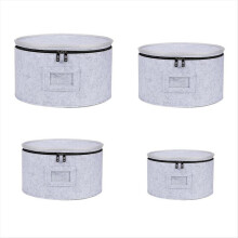 Bolsa de feltro para guardar copos, pratos e colheres.