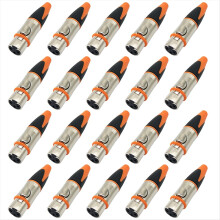 Connecteur XLR étanche 3 broches femelle/mâle (lot de 20)