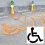 Behinderten-Schablone, wiederverwendbare Silikon-Parkplatzschablone 3