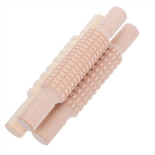 3 rulli per texture in ceramica, strumenti per stendere argilla e pasta 2
