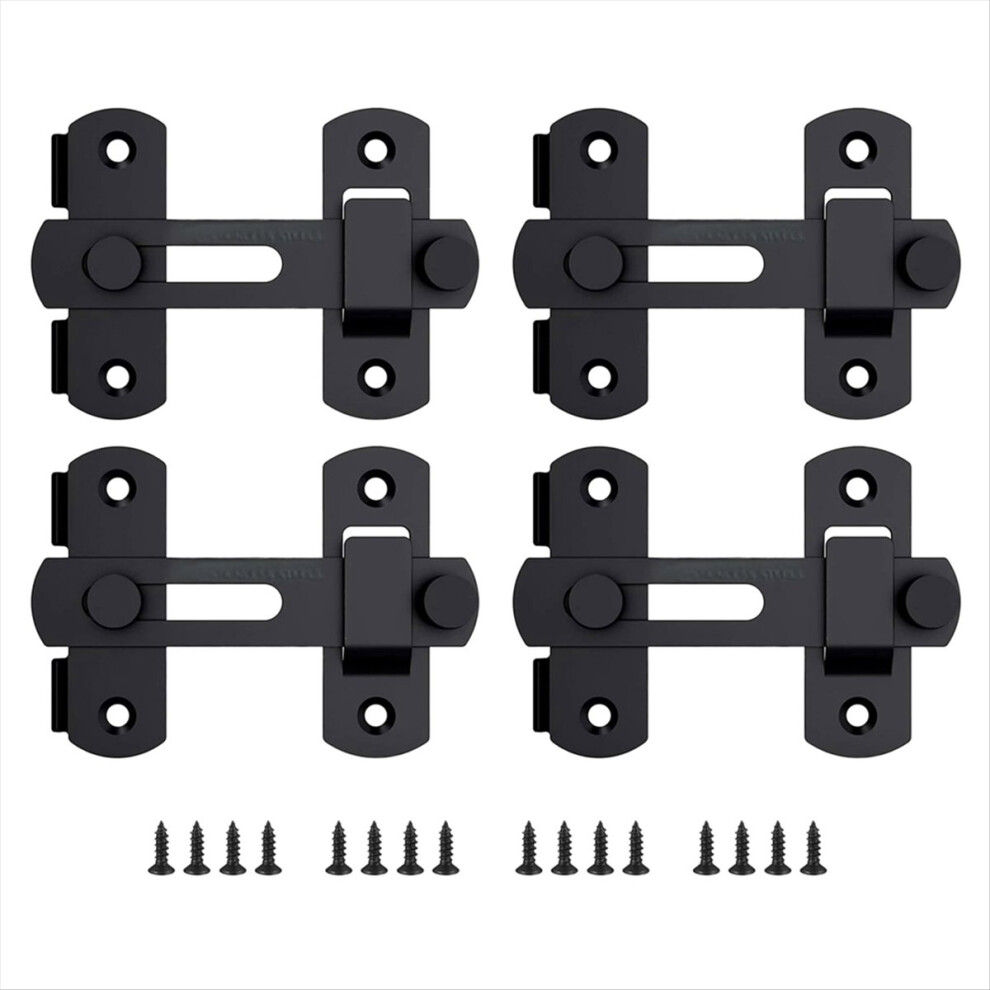 4Pcs Heavy Duty Flip Lock 180 Degree Door Lock, Security Door Lock 4852742588041
