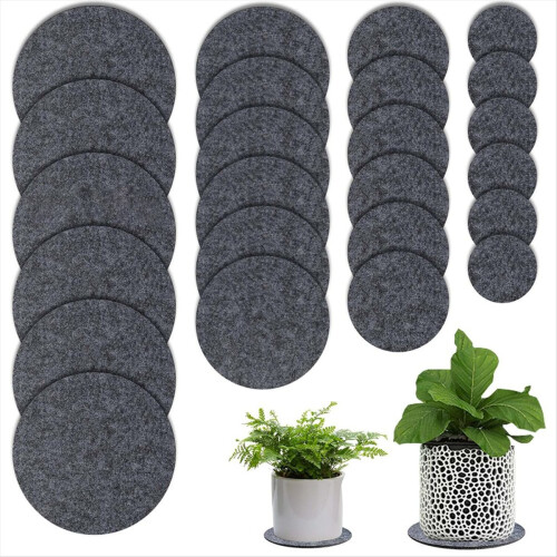 Conjunto de 24 bases para plantas absorventes e impermeáveis