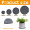 Conjunto de 24 bases para plantas absorventes e impermeáveis 2
