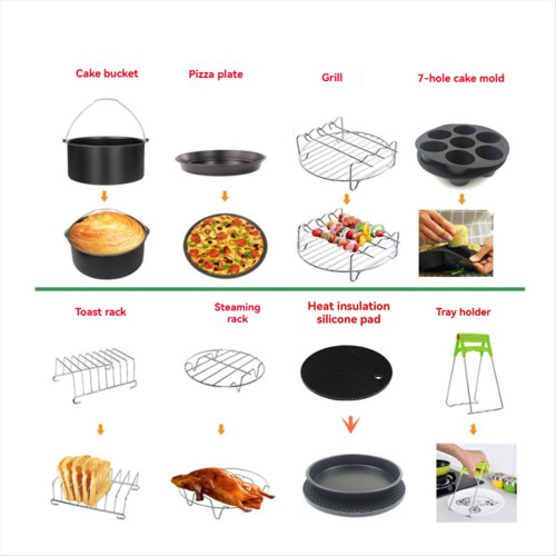Acessórios para fritadeira a ar de 8 polegadas para Gowise Cozyna e 1