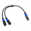 Cable divisor Speakon macho a 2 hembra para altavoz 1