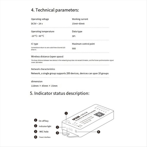 SP328E SPI LED-Controller mit Mesh-Bluetooth 1