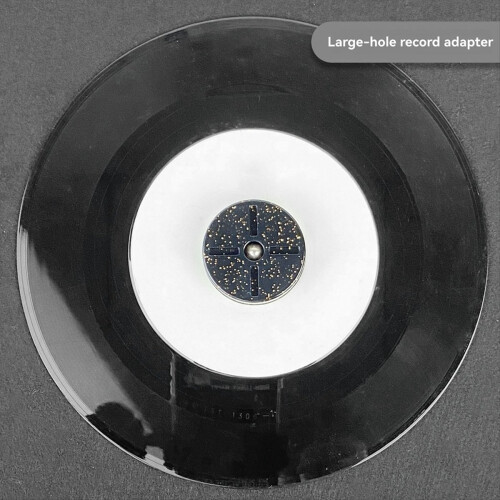Δίσκος βινυλίου LP45 RPM προσαρμογέας για δίσκο EP βινυλίου γραμμόφωνο μαύρο 2