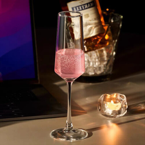 Champagnergläser mit vertikalen Linien, Heimgläser, Kelche, High-End 2