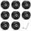 Πακέτο 8 τεμαχίων 85A Quad Roller Skate με ρουλεμάν 62 x 33mm, μαύρο 1