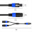 Cable divisor Speakon macho a 2 hembra para altavoz 5