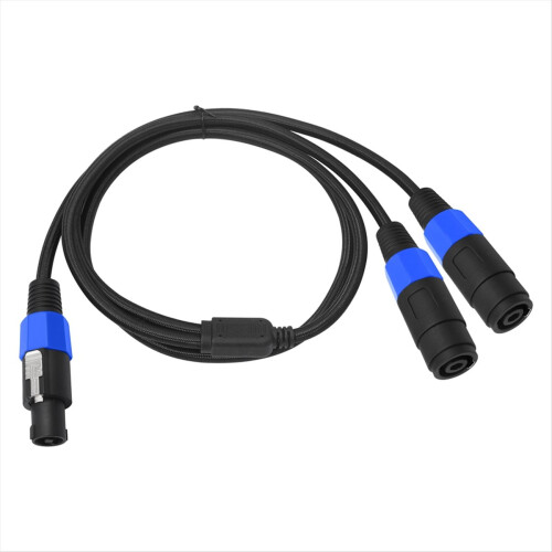 Cable divisor Speakon macho a 2 hembra para altavoz 2