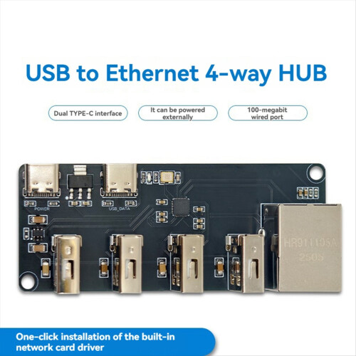 CH339F USB to RJ45 Ethernet Hub Module 4-Channel USB2.0 Extender 2