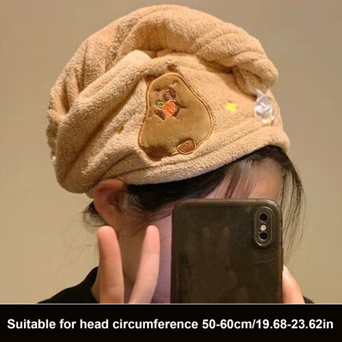 Absorbent Microfiber Bath Hair Turban for-Threedimensional Ca 2