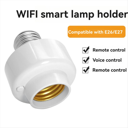 Wifi E26 E27 Smart Wiring-Free Lamp Holder App Remote Control Timer 1