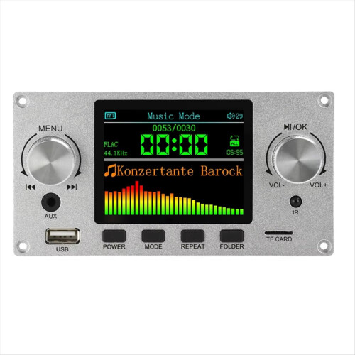 2,8 inch TFT-kleurenscherm Lossless Audio Decoding Board Module Zilver 2