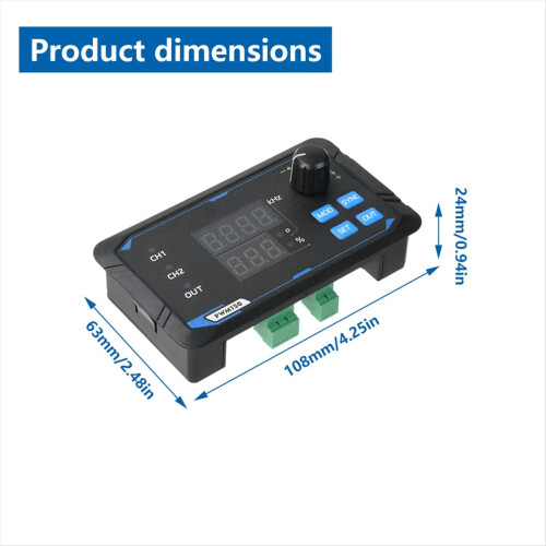 Γεννήτρια σήματος DC 5-24V Dual PWM150 Τετράγωνο κύμα παλμού κύματος 2