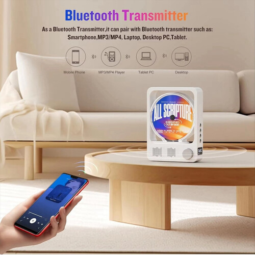 Desktop-Bluetooth-5.3-CD-Player mit Lautsprechern 2