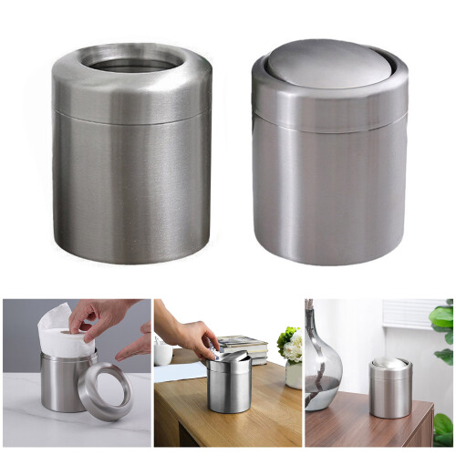 Small Countertop Trash Bin With/Without Swing Lid-No cover 2