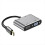 Σταθμός σύνδεσης 5 σε 1 με συμβατές θύρες VGA+USB+PD+ακουστικών 1
