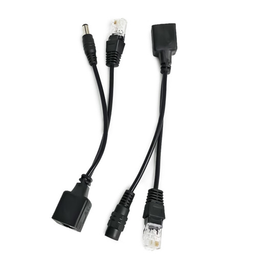 Passive PoE Injector and Splitter Kit with DC5521-Black