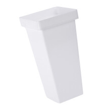 Square Decorative Flower Bucket 13.25Inch 16.30Inch-White L