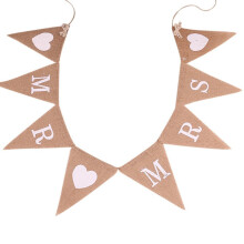 3Stk 2 Meter Liebesherz Jute Hochzeitsbanner