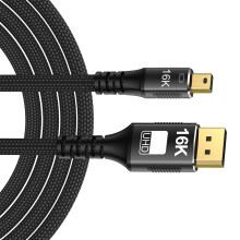 16K Mini DisplayPort to DisplayPort 2.1 Extension Cable-3m