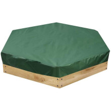 Bâche de protection hexagonale pour bac à sable, avec cordon de serrage, portable et imperméable, en tissu Oxford, résistante aux UV, idéale