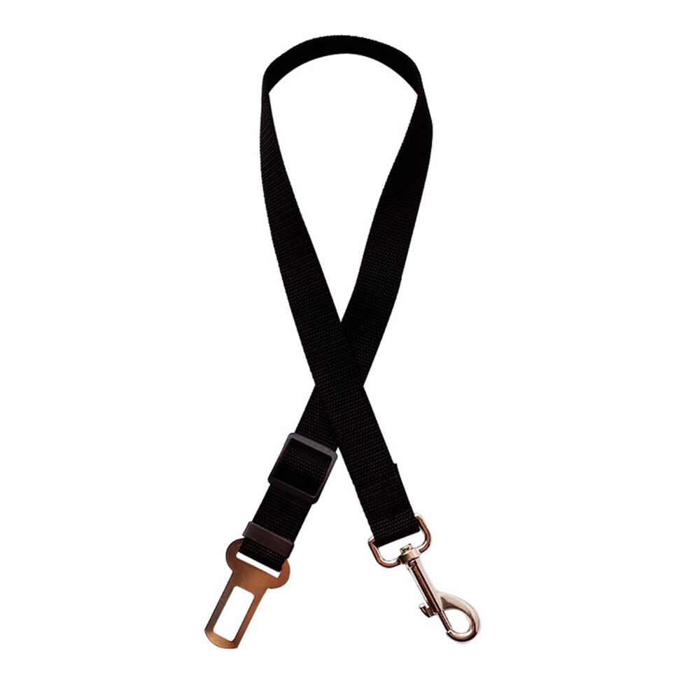 Dog Seat Belt For Car Retractable Traction Belt Adjustable Harness Leash Pet Car Safety Belt Black 9105992528363