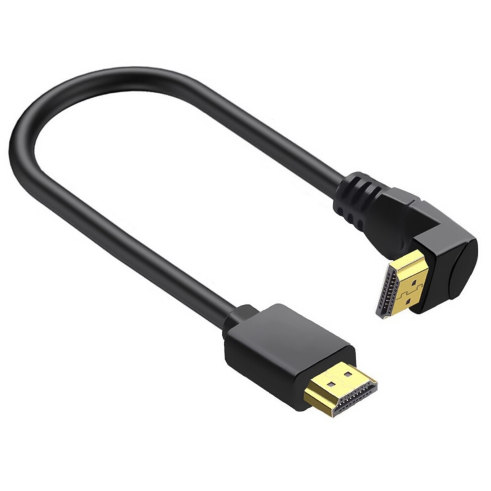 Hdmi2.0 Cable Male To Male 90 Degree-0.6 Meters Bend Upward 7704000277846