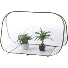 Pollice Verde Essenziale: Mini serra portatile con design a scomparsa, copertura trasparente 90x52x62 cm con finestra arrotolabile, comoda per una