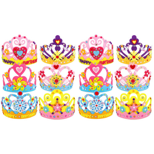 12 Sets Diy Geburtstags Tiara Set Für Feiern 1