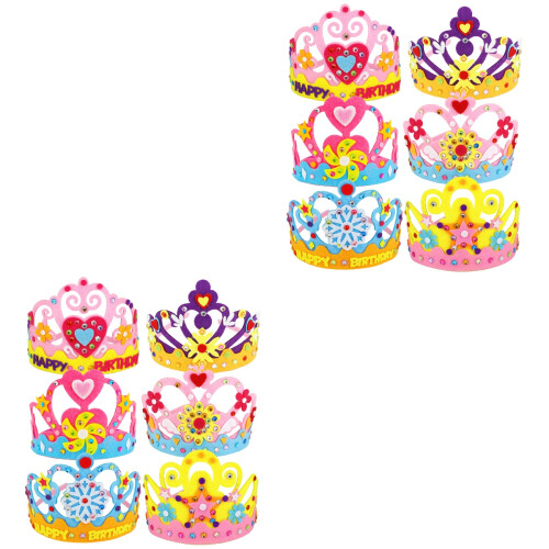 12 Sets Diy Geburtstags Tiara Set Für Feiern 2