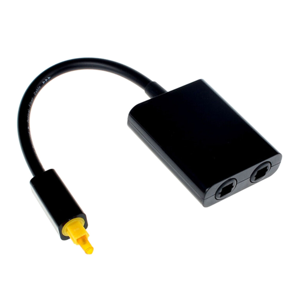 Digital Auditory Optical Cable Splitter 1 Input To 2- Black 7704000277761