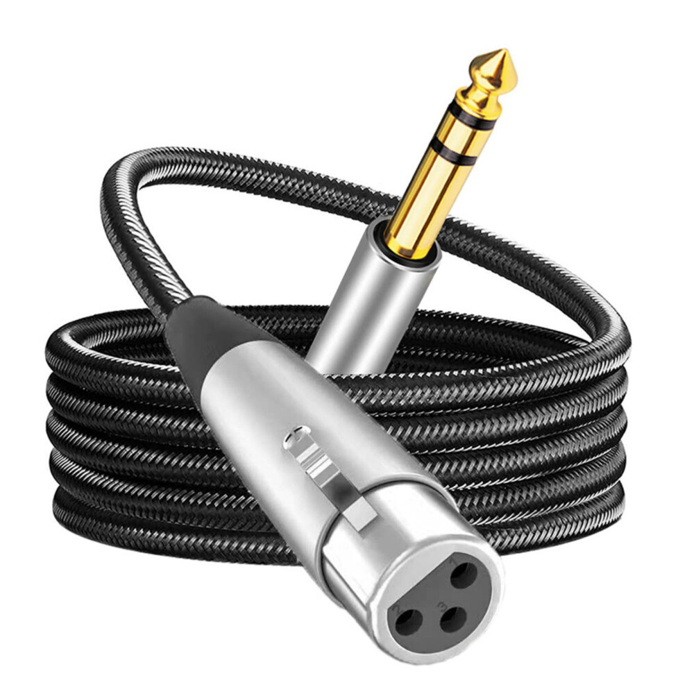 Nylon Braideds 3Pin Female To 6.35Mm Stereo Sound Connection-3M Gold 7704000278072