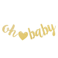 Banner auriu cu sclipici pentru petreceri de baby shower, accesorii pentru petreceri cu dezvăluirea sexului, decor personalizabil, perfect pentru