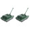 2Pcs Rotatable Turret Tank Model War Toy Desktop Decoration 2