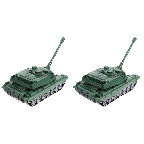 2Pcs Rotatable Turret Tank Model War Toy Desktop Decoration 1