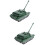 2Pcs Rotatable Turret Tank Model War Toy Desktop Decoration 7