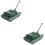 2Pcs Rotatable Turret Tank Model War Toy Desktop Decoration 6