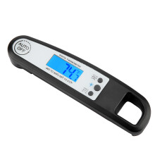Digitales Präzisions-Kochthermometer mit faltbarer Sonde, Kalibrierungseinstellungen und hintergrundbeleuchtetem Display für zuverlässige