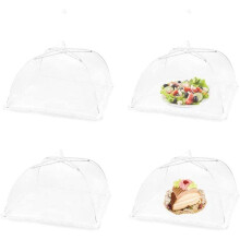 Stilvolles Mesh-Food-Zelt für Gartengrillabende und Picknicks, Pop-Up-Design mit verschließbarem Mesh-Gewebe, belüftetem und durchsichtigem Stoff