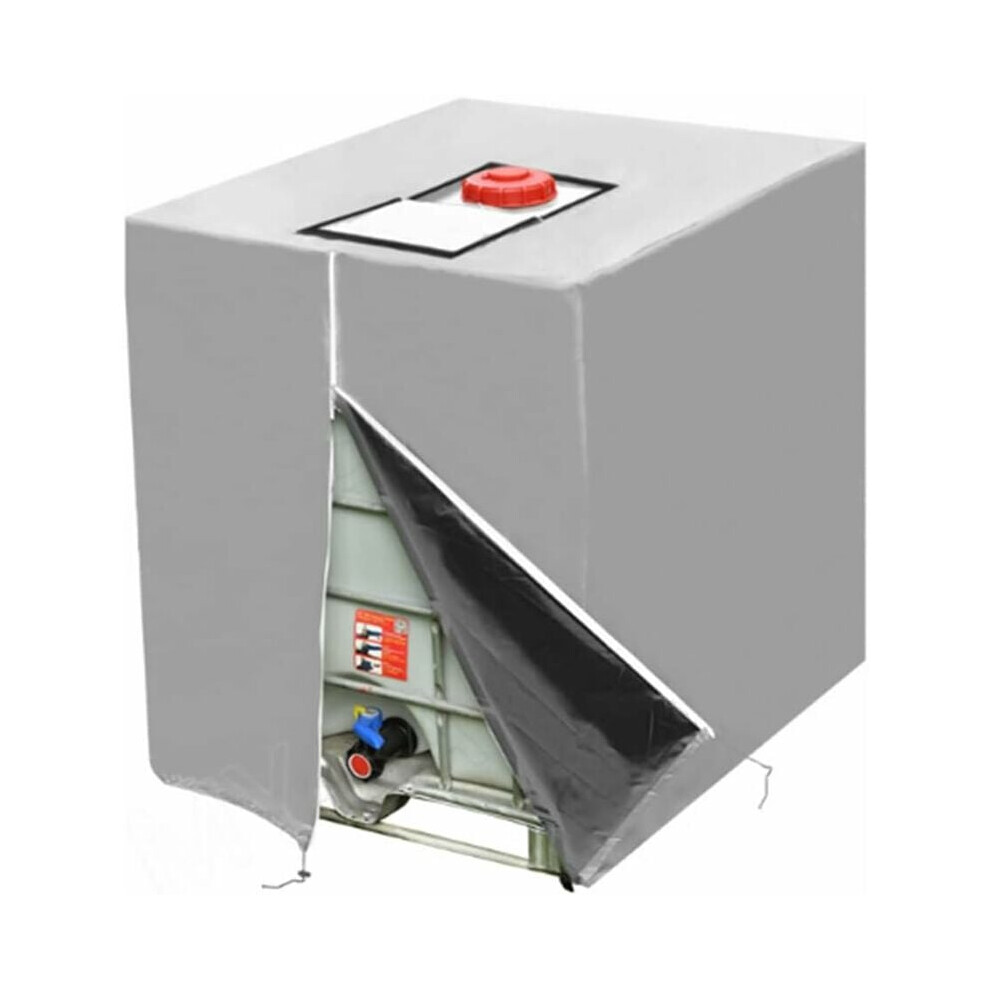 IBC Tote Cover with Sunshade Protection, UV Protection Tear-Resistant Oxford Fabric Waterproof Rain Cover for 1000L Water Tank, Double Seamed Design