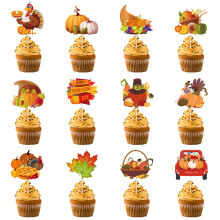 Decorazioni per cupcake autunnali a tema zucca, design unico e personalizzato per la decorazione di torte autunnali, decorazioni alimentari atossiche