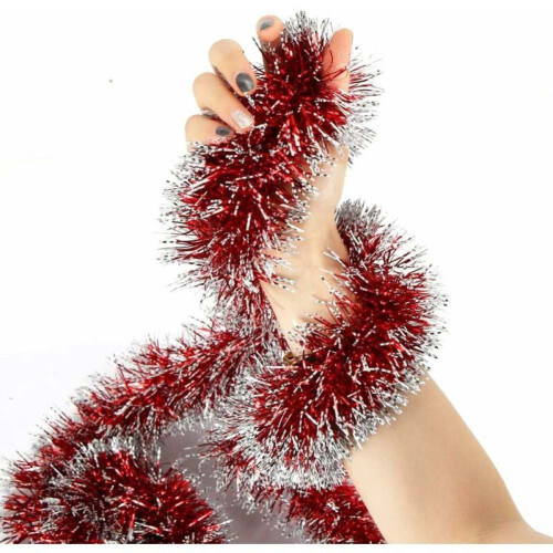 Διακόσμηση για γιρλάντα Tinsel, Μεταλλική γιρλάντα με στριφτό γκλίτερ, Κομψή 2