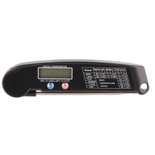 Sofort ablesbares Lebensmittelthermometer, hintergrundbeleuchtetes Display für klares Ablesen, robuste Edelstahlsonde mit klappbarem Design,