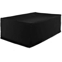 Elegante zwarte meubelbeschermer, universeel passende waterdichte terrasovertrek, ademende en duurzame bescherming voor tuin-, terras- en