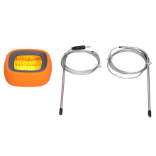Kabelloser Grilltemperaturmonitor, digitales Fleischthermometer mit zwei Sonden, ofenfest, mit Touchscreen, Bluetooth-Timerfunktion und 8