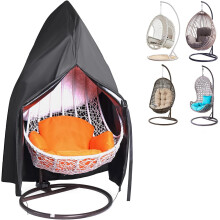 Tuinmeubelhoes, waterdichte en duurzame polyester hoes voor tuinstoel met ritssluiting, weerbestendige beschermhoes voor dubbele schommelstoel.