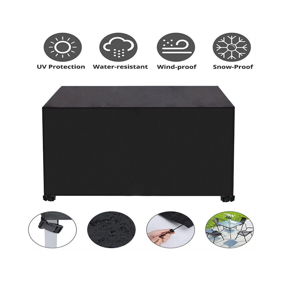 Rectangle Patio Table Garden Furniture Covers, Oxford Fabric Waterproof Protection for All Seasons, Windproof & Tear Resistance, Durable Material-image-OPC-PNCNVD7-NEW
